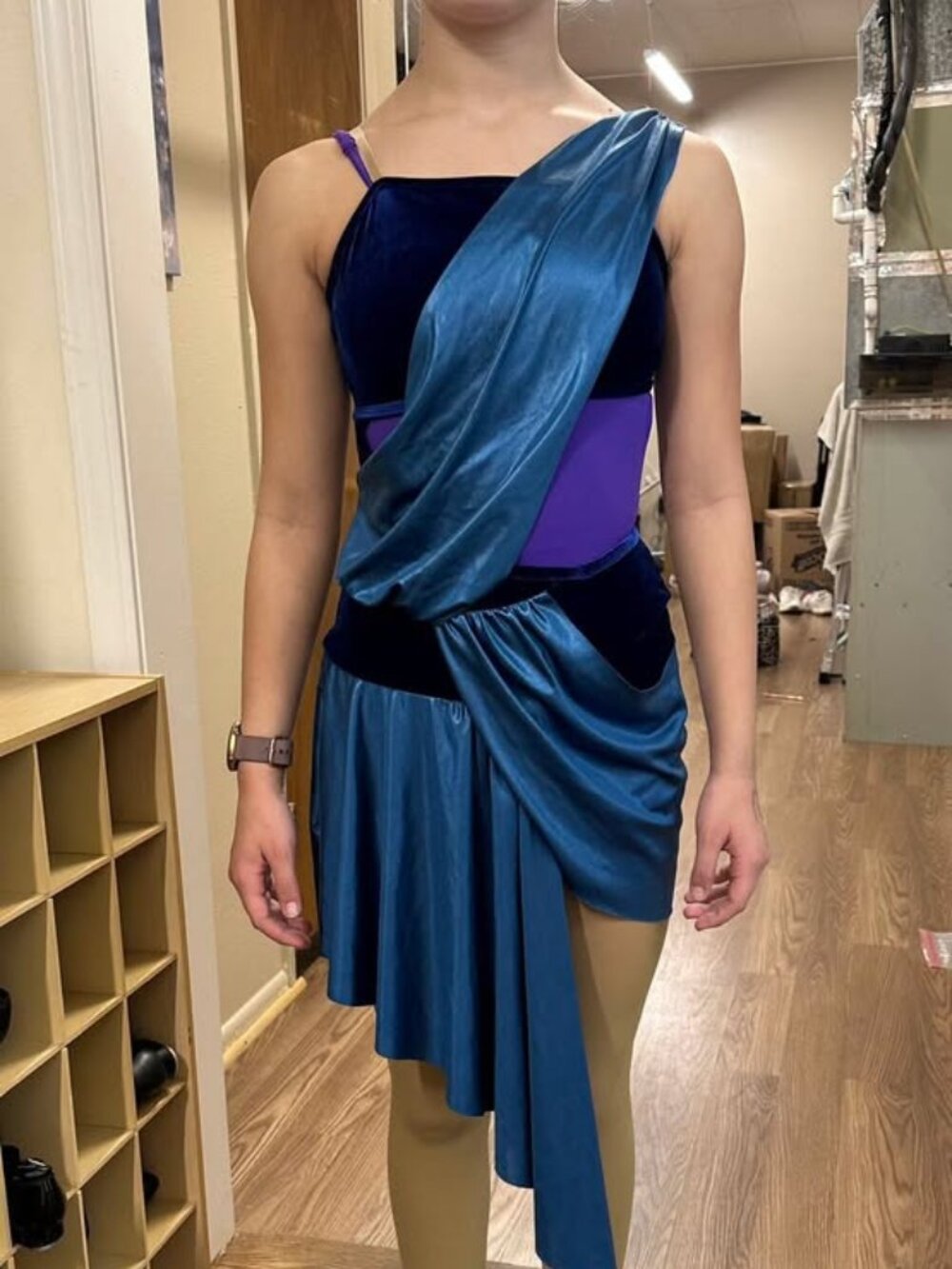 Curtain Call Blue Lyrical Dance Costume